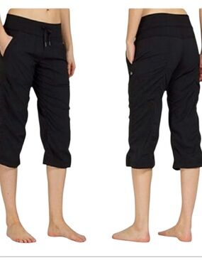 lululemon athletica Black Cropped Track Joggers